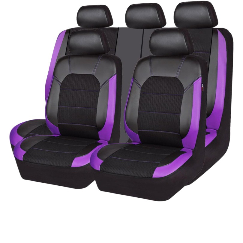 Amazon Mexico Cross-Border Foreign Trade Car Seat Cover Sandwich Stitching Leather Pu Leather European and American Style Temu