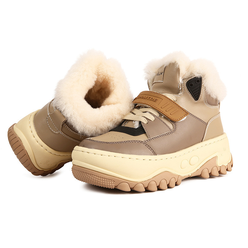 Winter Women's Shoes Genuine Leather Sports Cotton Shoes Thick Sole Thick Fur Fleece-Lined Warm Snow Boots Non-Slip Waterproof Cowhide Short Boots Winter Women's Shoes Genuine Leather Sports Cotton Shoes Thick Sole Thick Fur Fleece-Lined Warm Snow Boots Non-Slip Waterproof Cowhide Short Boots