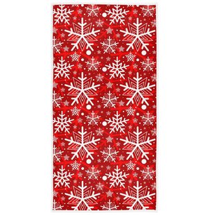 Cross-border Red Christmas Snowflake Children's Beach Towel Seaside Swimming Bath Towel Sports Fitness Towel Factory Outlet