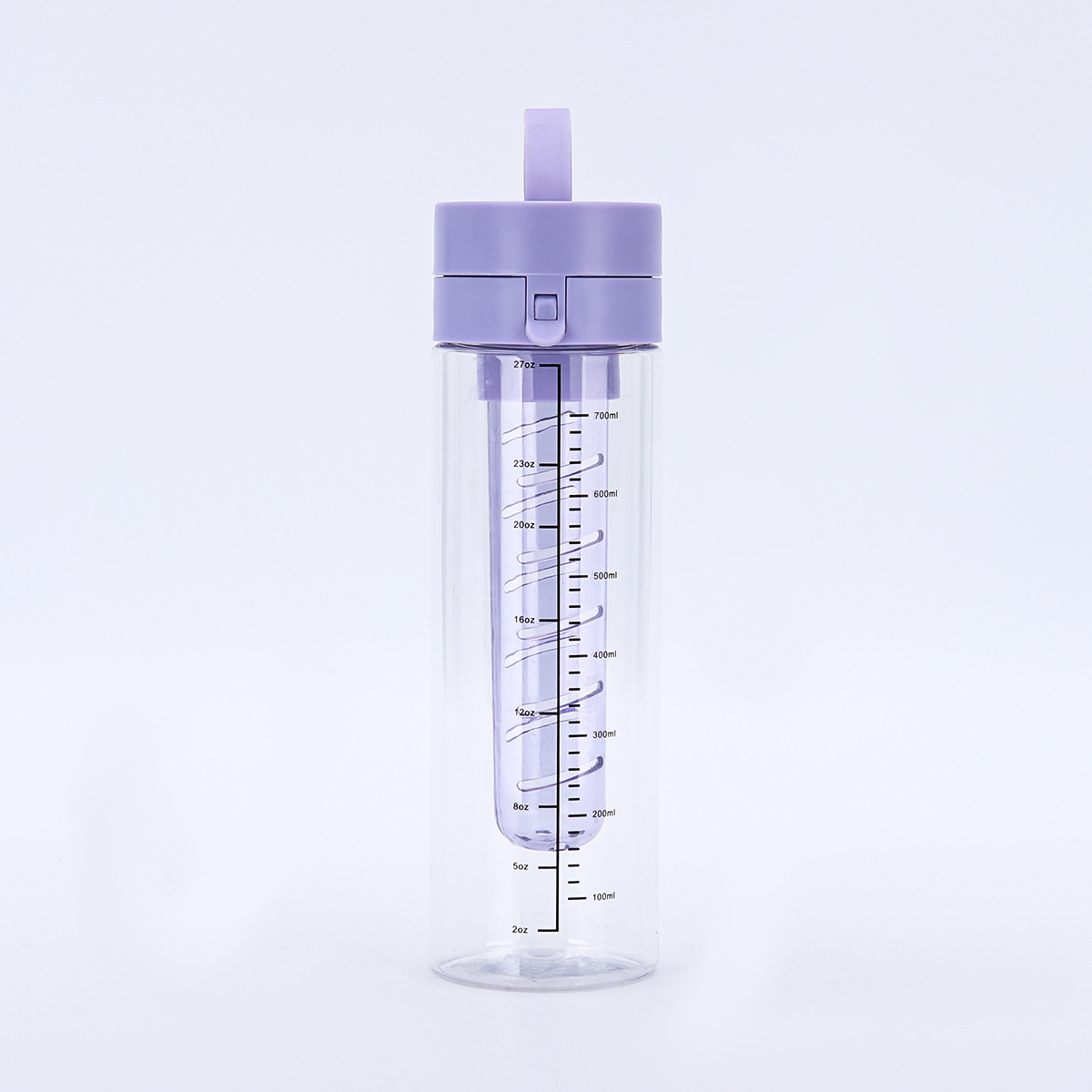 Amazon caliente simple escala taza de agua de plástico de color sólido taza de mano de gran capacidad taza de agua deportiva de bebida directa al aire libre