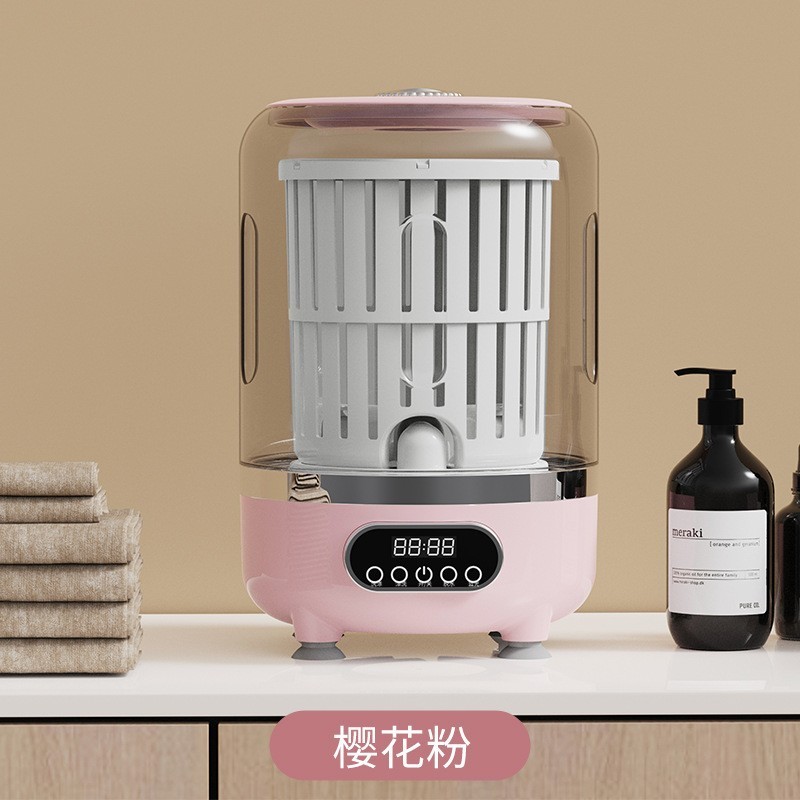 迷你涡轮洗衣机内衣洗衣杯洗脱一体小型充电便携式洗袜子洗内裤专|undefined
