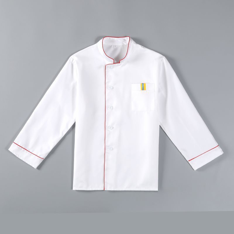 シェフ服キッチンベーキングホテル食堂レストランシェフ作業服半袖通気性薄い白い長袖|undefined