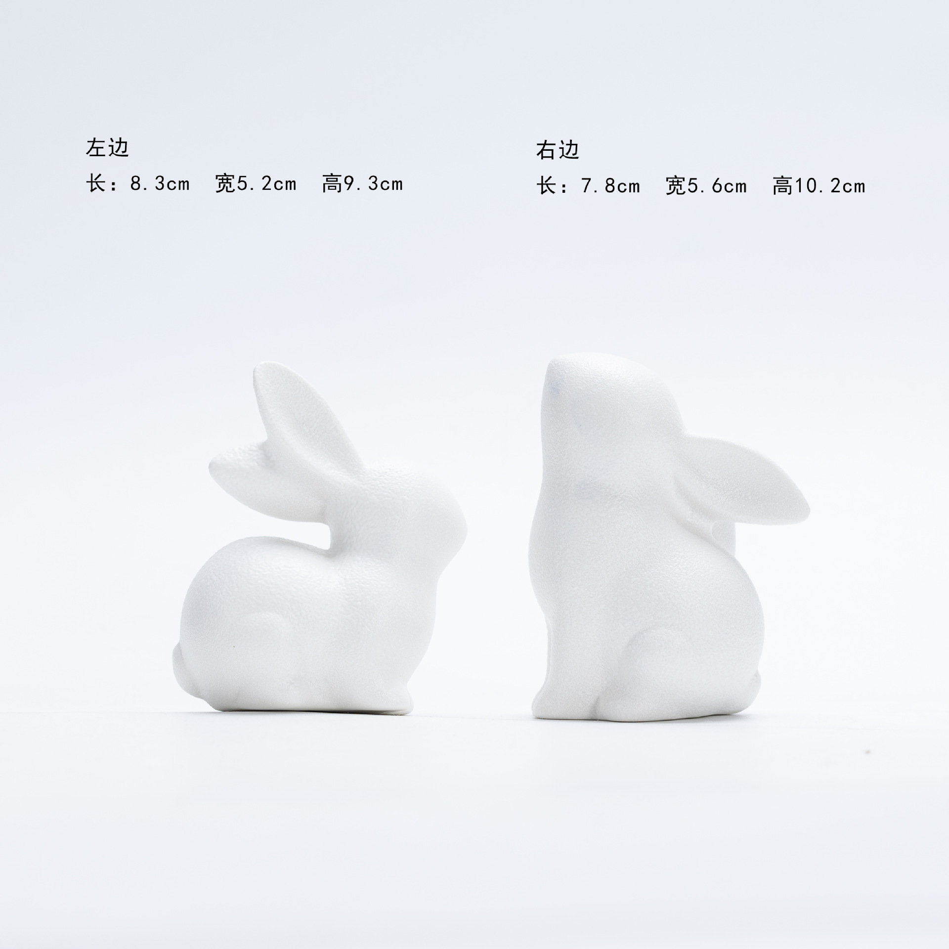 Cerámica transfronteriza hogar creativo conejo blanco europeo sala de estar decoración de gabinete de televisión fiestas adornos de conejo de Pascua