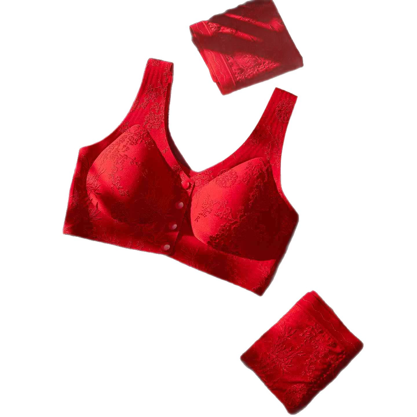 宝娜斯 Red underwear, supporting set, birthday charm, bra, gift box