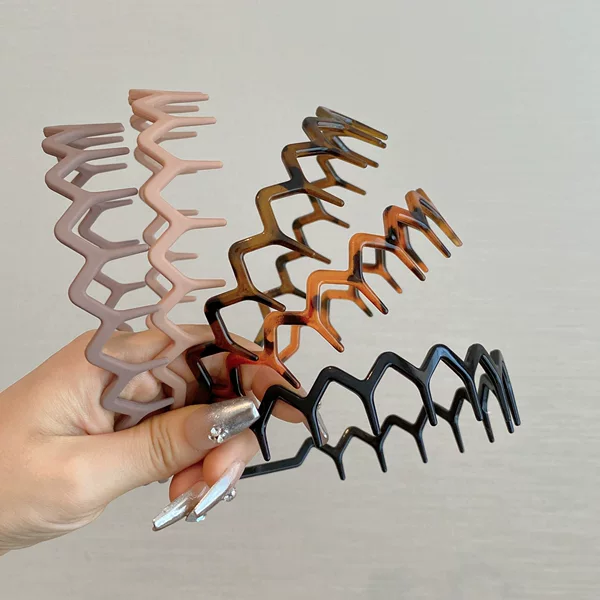 Long-Toothed Headband for Women, Toothed Hair Press, Non-Slip Face Wash Headband, Korean Outing Versatile Hairpin, High Skull Hair Accessories