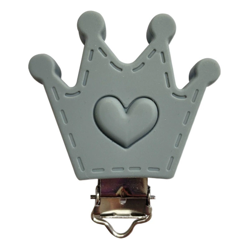 Европейские и американские взрывные соски, чтобы успокоить цепи, чтобы предотвратить отвращение, аксессуары DIY детское молярное зубное зубное клей в форме короны силиконовый зажим для соски