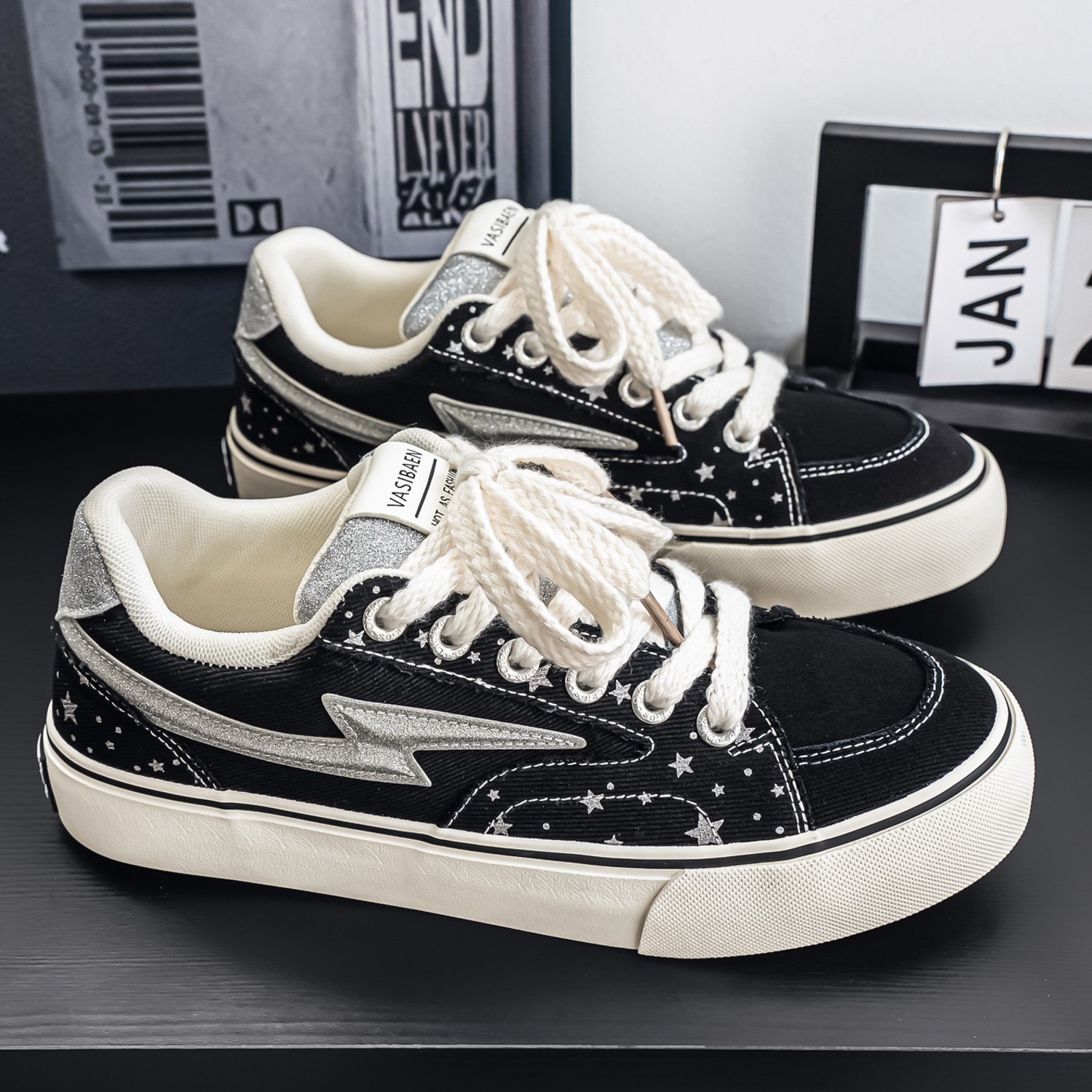 Parejas de lienzo de verano moda relámpago camuflaje nuevo skate zapatos de hombre estilo extranjero aumento de moda moda moda zapatos casuales image 4
