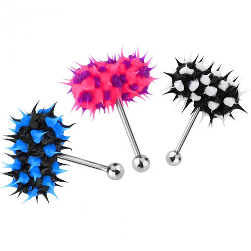 Wholesale stainless steel vibrating tongue nails, silicone titanium steel vibrating massage tongue nails, tongue rings, body piercing accessories
