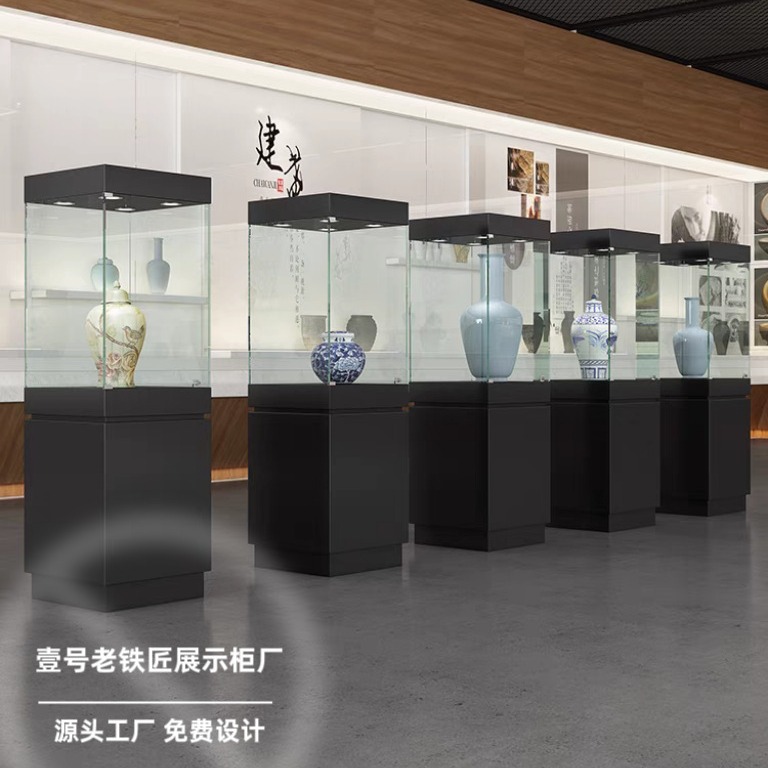 博物馆玻璃展示柜产品展示柜精品柜古董玉器展示柜玻璃珠宝柜定制