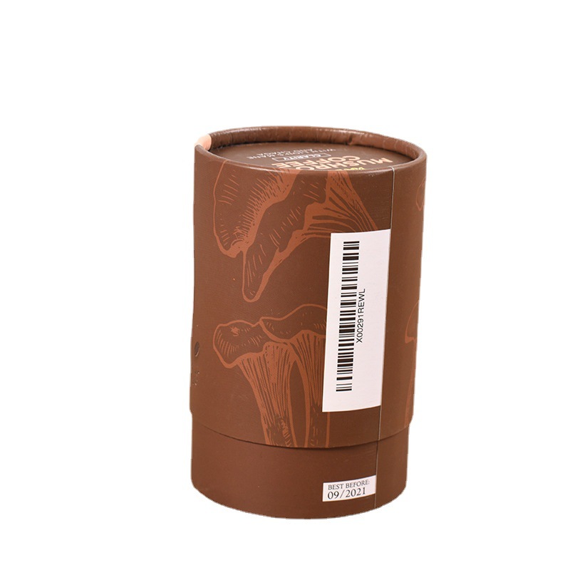 圆筒牛皮纸管圆形包装盒定制logo天地盖圆形食品茶叶包装纸罐定做