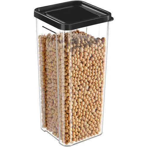 Transparent square jar snacks and grains plastic sealed jar can be stacked with dried fruit kitchen storage jar storage box
