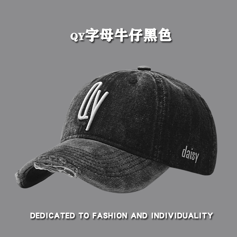 Cuatro estaciones de sombreros de béisbol de vaqueros suaves, sombreros retro lavados con agua, sombreros de cara, sombreros casuales, sombreros de boca de pato.