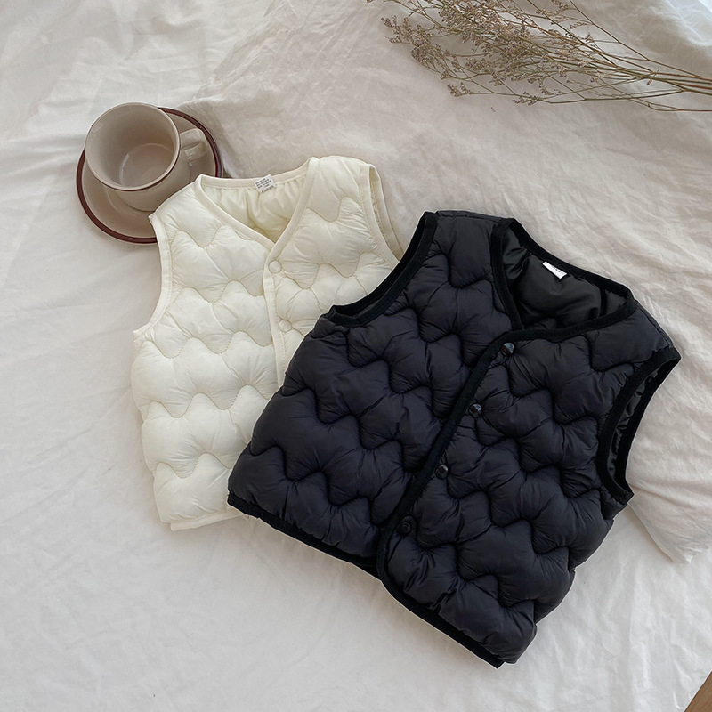 Children's down Cotton Vest 2025 New Autumn and Winter Clothing Boys and Girls Lightweight Baby Vest Outer Vest