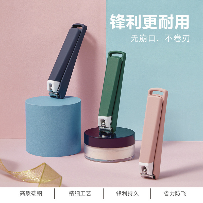 Anti-Splash Nail Clipper Large Flat Mouth Single Pack Cartoon Cute Manicure Clipper Nail Clipper High-End Nail Clipper Wholesale