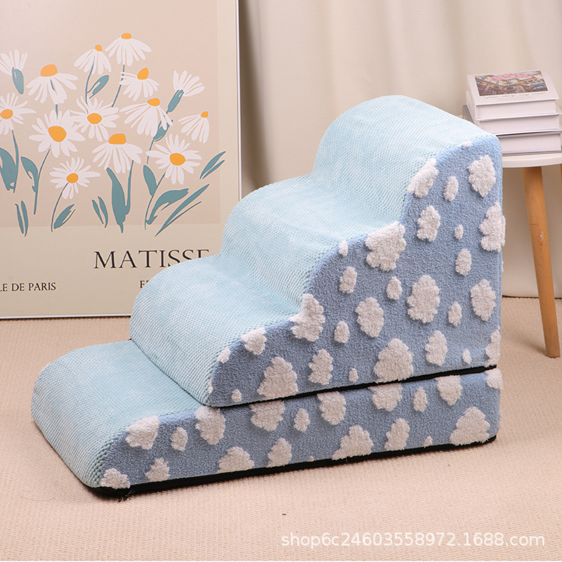 푸른 하늘과 흰 구름 4겹 [71x38x52/슈 코튼 벨벳]