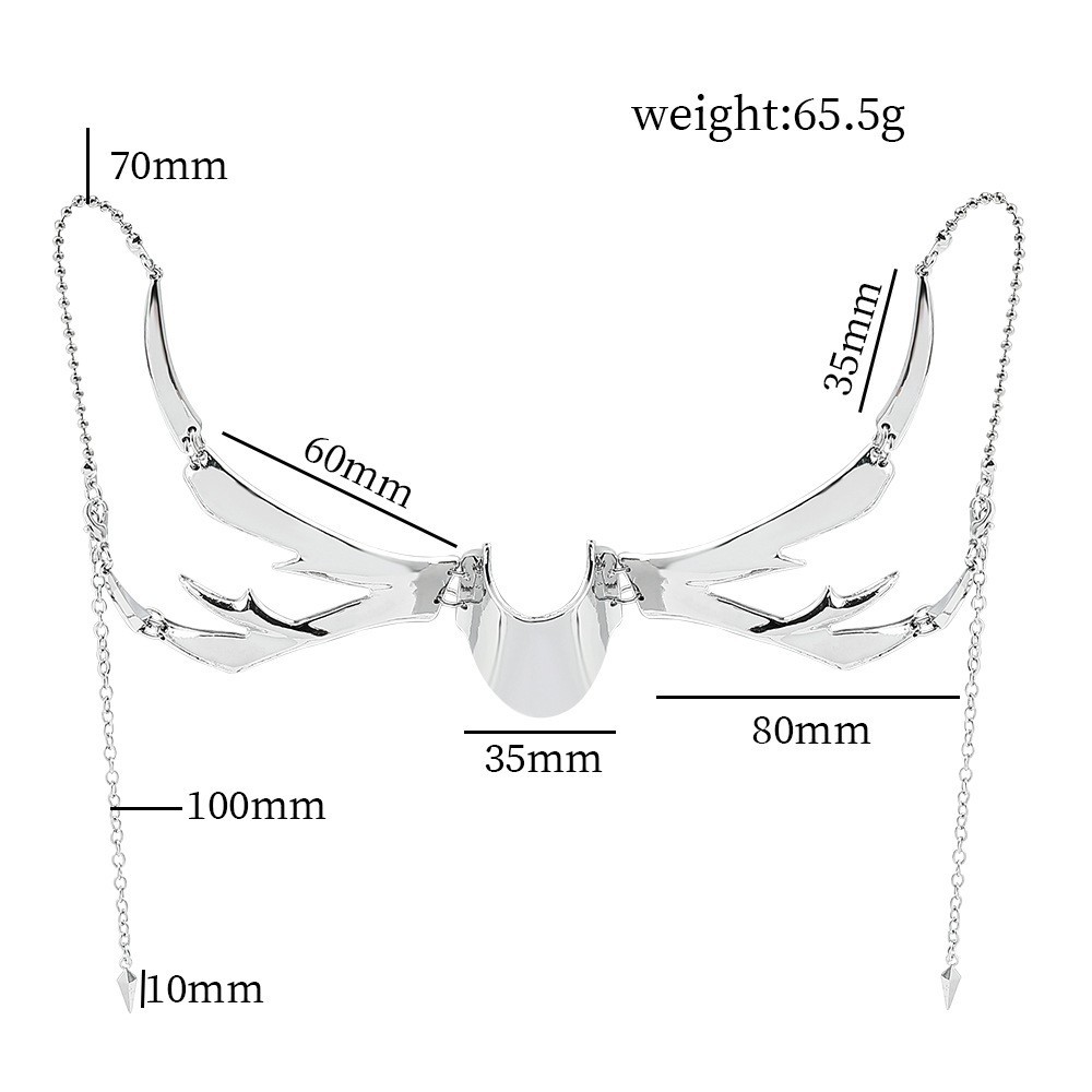 Black Head New Mechanical Blood Blade Ability Design Special-shaped Fluid Lip Ring Face Earrings Set
