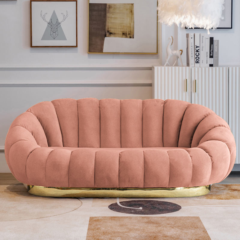 Sofá de calabaza de lujo ligero en línea pequeño dormitorio doméstico sala de estar perezosa encantadora doble sofá de tienda de tatami