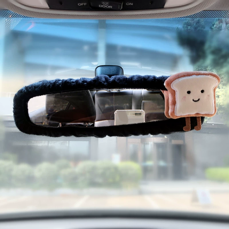 Комплект зеркальных заднего вида автомобиля поперечная полость декоративная короткая бархатная милый мультяшный любимый поросенок разворот зеркало набор автомобильных принадлежностей