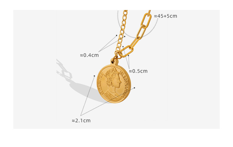 Fashion Crown Queen Avatar Necklace Female Simple Pendant Clavicle Chain Ornament display picture 1