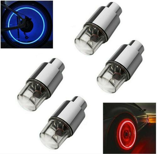 Colorful Hot Wheels Dual-Sense Valve Tire Light Hub Decoration Light White Blue Red Green Bicycle Hot Wheels