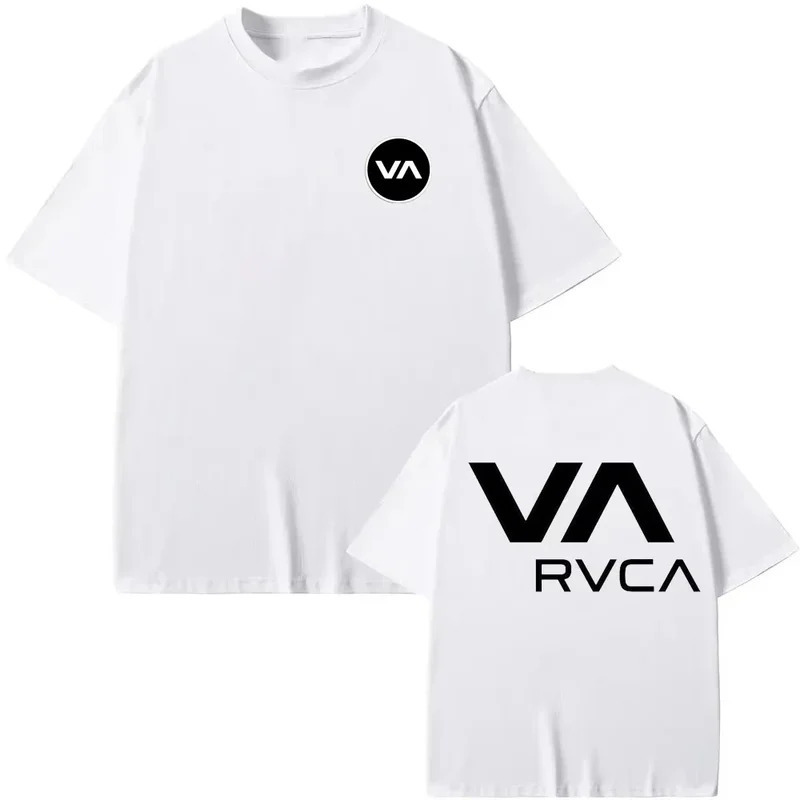 【Cross-Border European Size】Rvca t Shirt Black Tee Summer Cotton Tshirt Summ 【Cross-Border European Size】Rvca t Shirt Black Tee Summer Cotton Tshirt Summ