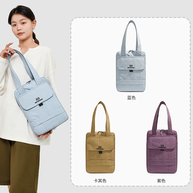 New Cross-Border Women's Bag Handbag with Cotton, Thickened, Soft, Simple, Casual Shoulder Bag, Computer Pocket Laptop Bag