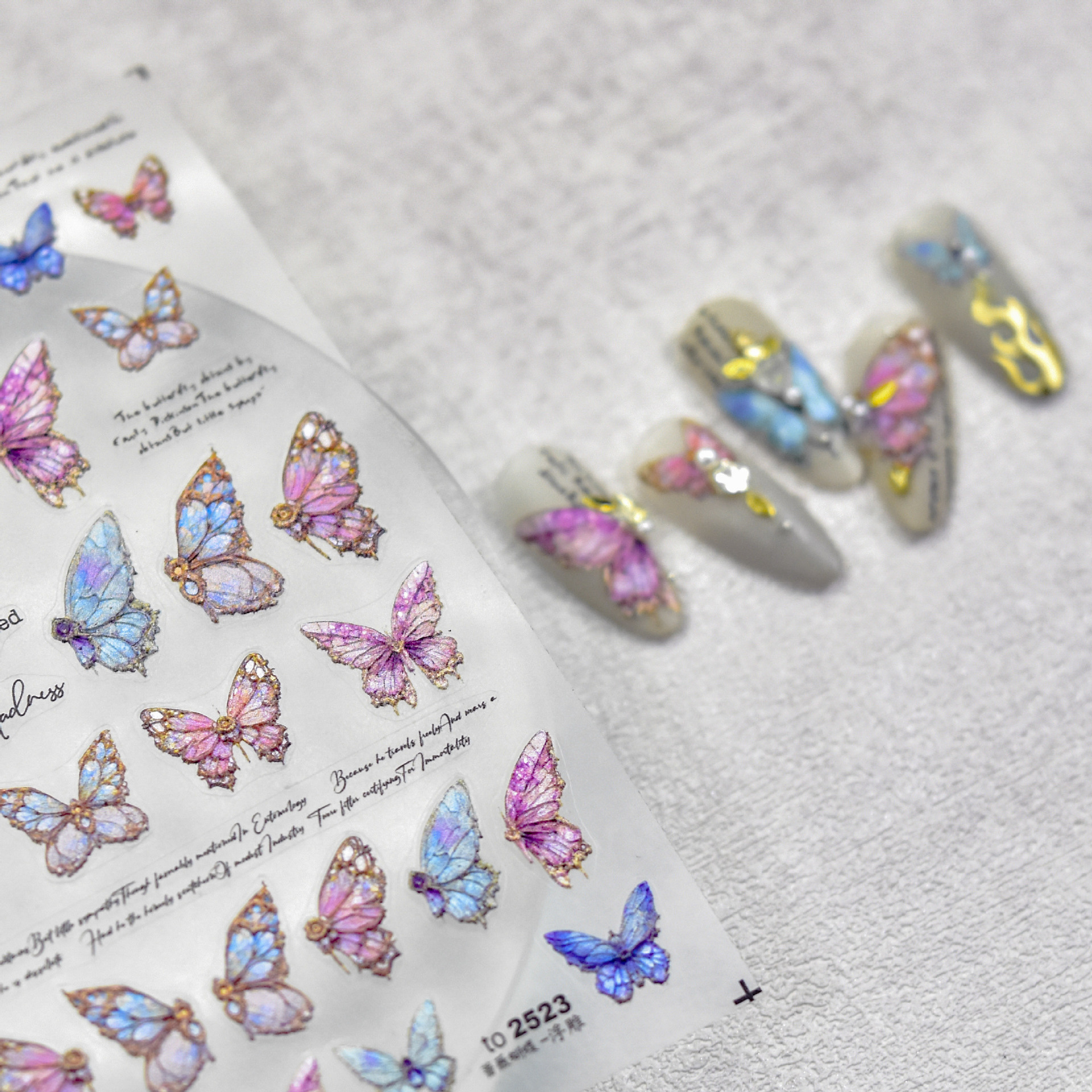 Simple Style Butterfly Nail Sticker Nail Sticker 1 Piece display picture 8