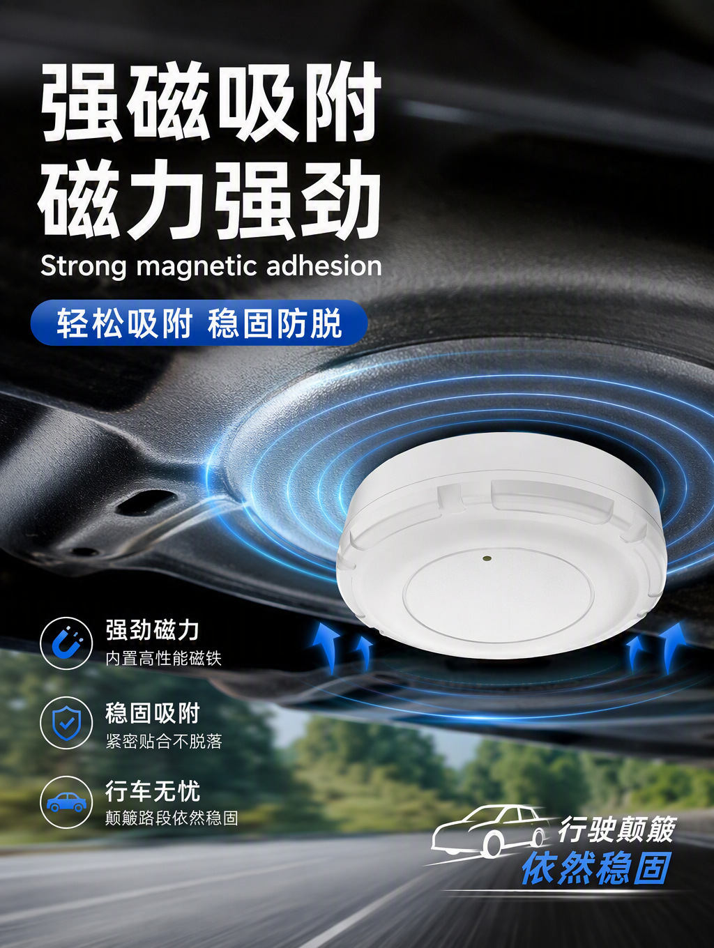 Dual-System Universal Global Positioning Device Gps for Cars, Trucks, and Motorcycles, Anti-Theft and Anti-Loss Device with Magnetic Attachment and Long Battery Life