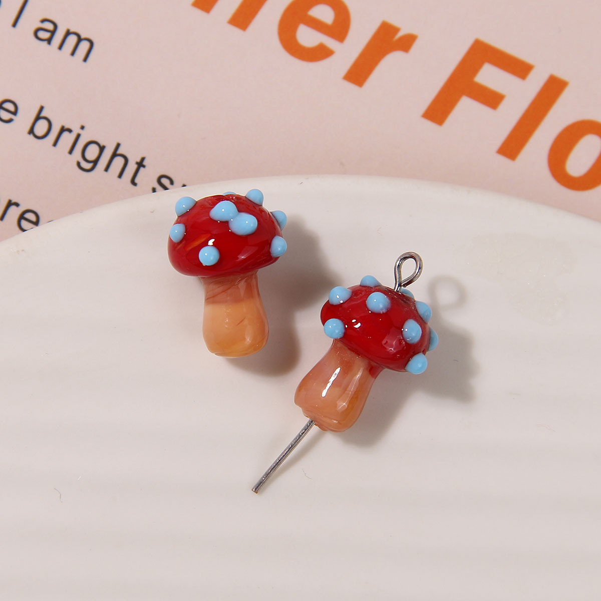 3g Weight Beads Jewelry Making Type 16*12mm Jewelry Making Size DIY Jewelry Accessories Classification 1 Piece Quantity glass Material Mushroom Pattern Polishing Design Casual, Sweet, Simple Style Style 1 Piece 16*12mm Glass Mushroom Beads 20