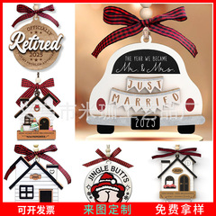 2025年越境新築祝いギフト クリスマス 母の日 バレンタインデー 装飾品 玄関用丸型木製吊り飾り