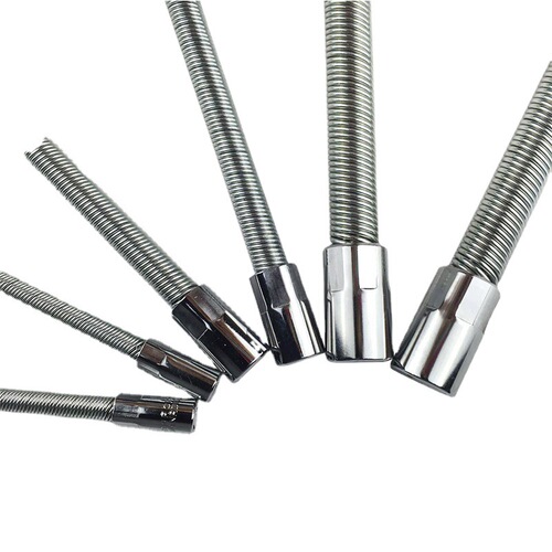 Flexible elastic socket head rod alloy universal flexible shaft ratchet wrench spring extension rod
