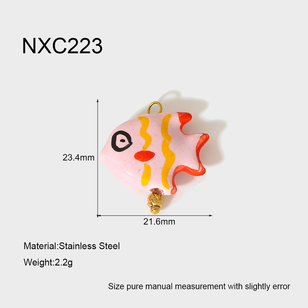 2g Weight 0.03µm-0.05µm Gold Plating Thickness PVD Coated Gold Plating Process Pendant Jewelry Making Type 18K Real Gold Plated Plating Material 1 Piece Quantity ceramics Material Starfish, Dolphin, Fish Pattern Cute, Marine Style Style Irregular Craft 1 Piece Ceramics Starfish Dolphin Fish Polished DIY Ornament Accessories Pendant 14