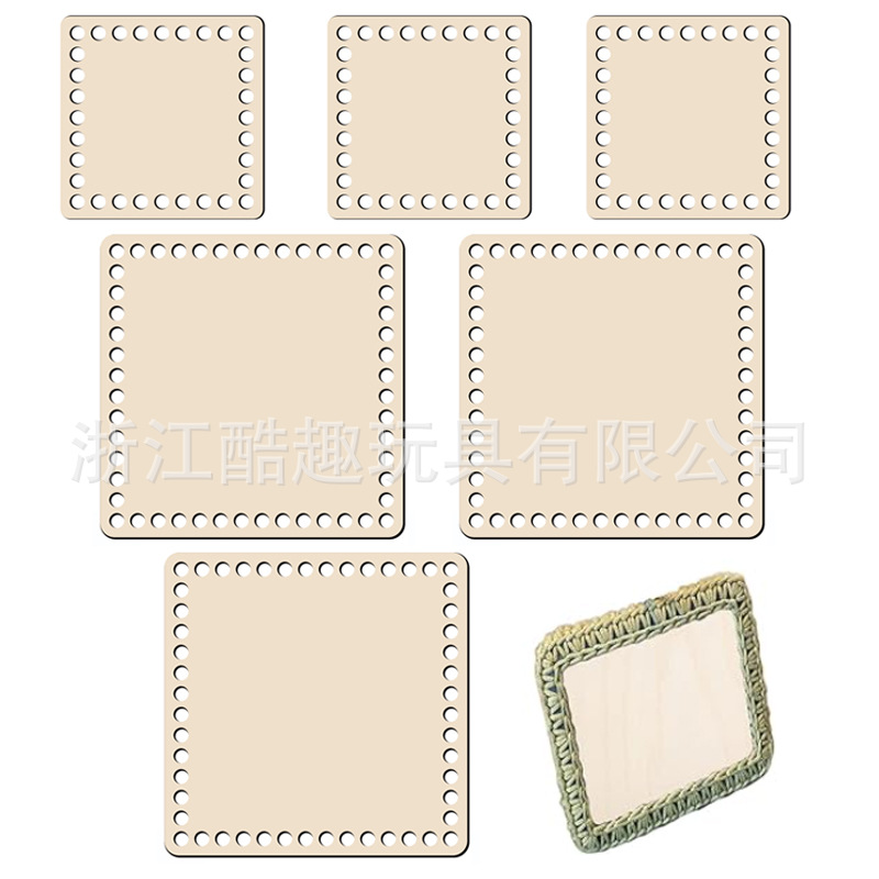 Foreign trade wooden bag mini canvas fixed frame DIY round wooden board small embroidery frame perforated.