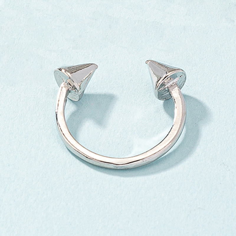 Fashion Geometric Alloy Plating Rings