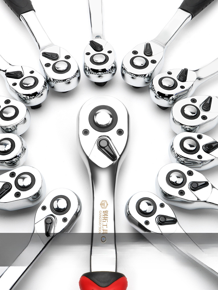 棘轮快速扳手72齿伸缩省力快扳大中小飞扳手扳子套筒扳手工具