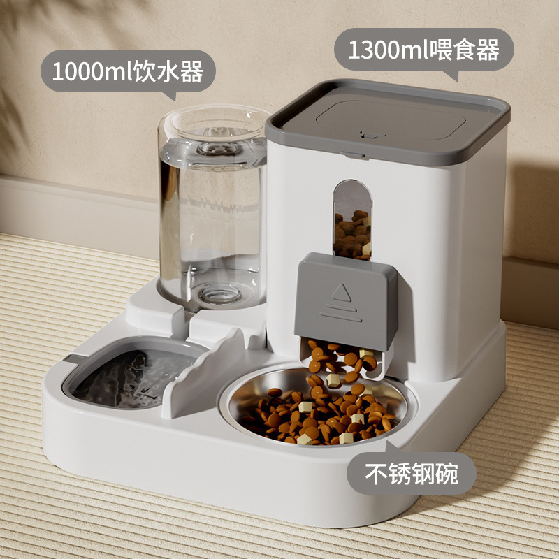 猫咪自动喂食饮水机二合一大容量自动循环猫咪狗狗饭碗定时喂食器|undefined