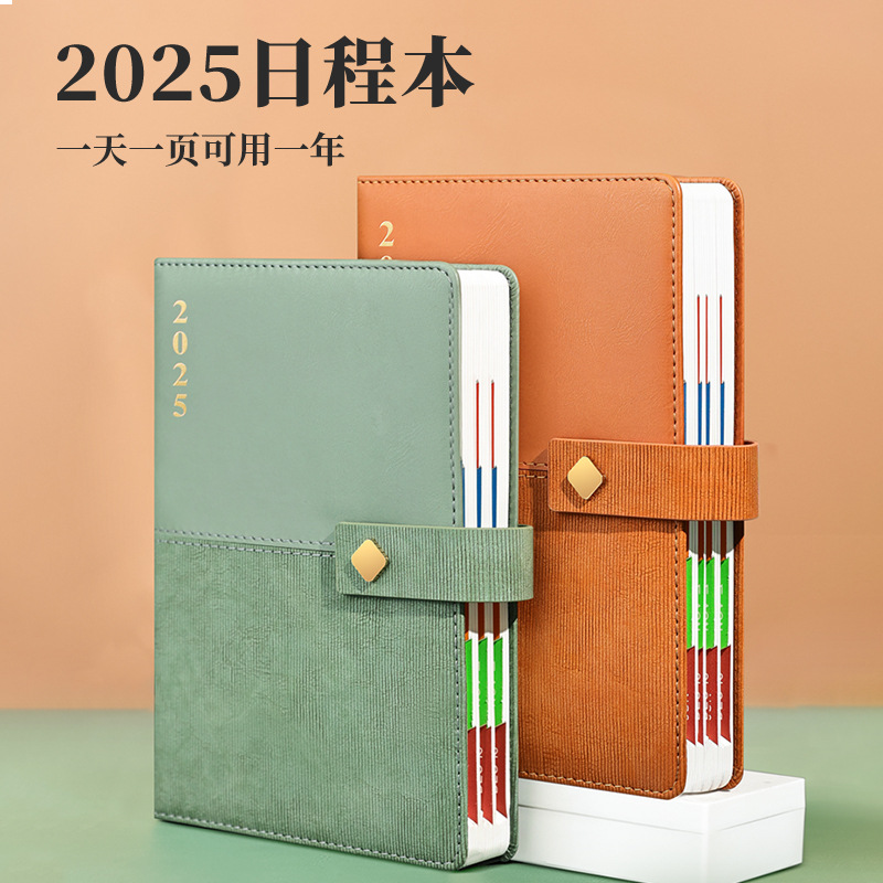 2025 일정 플래너 A5 효율성 매뉴얼 분류 컬러 두꺼운 내부 페이지 달력 노트북 사용자 정의