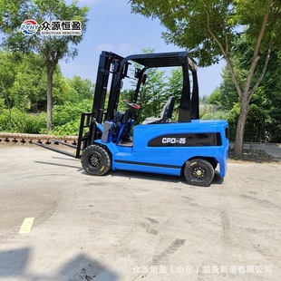 Electric Stacker Truck with Long Battery Life, 2.5-Ton Electric Stacker Ride-On Forklift