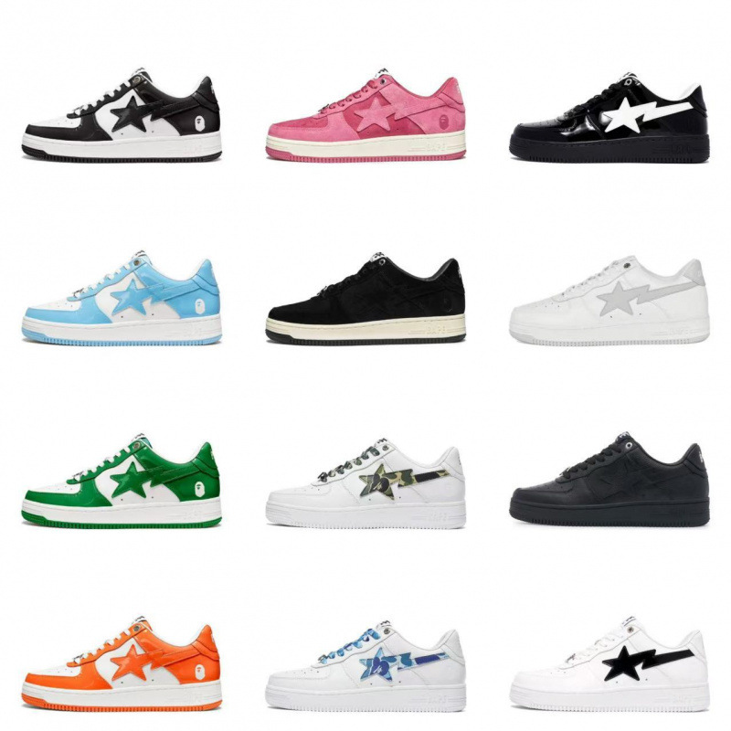Bapesta Dunk Patent Leather Camouflage Suede Street Trendy Star Vibe Couple Low-Top Casual Skateboard Shoes