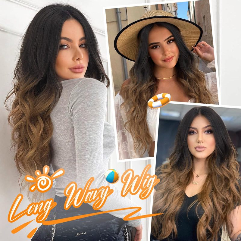 亚马逊热销小前蕾丝假发 棕色中分拧辫长卷发全头套 现货lace wig|undefined