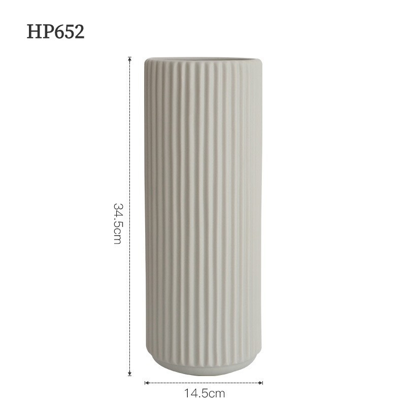 Nórdico patrón vertical de cerámica seca florero decoración simple sala de estar TV gabinete mesa de comedor entrada hogar Decoración suave