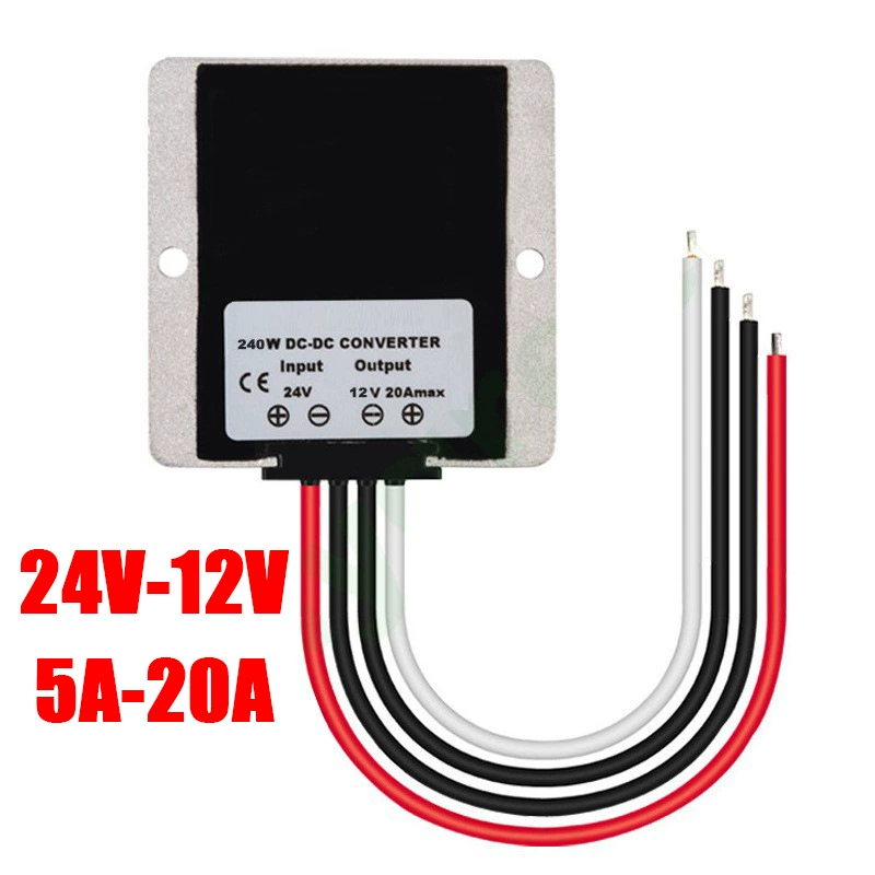 24V в 12V 5A-20A с понижением напряжения автомобильная фара модифицированный источник питания автомобильный преобразователь постоянного тока