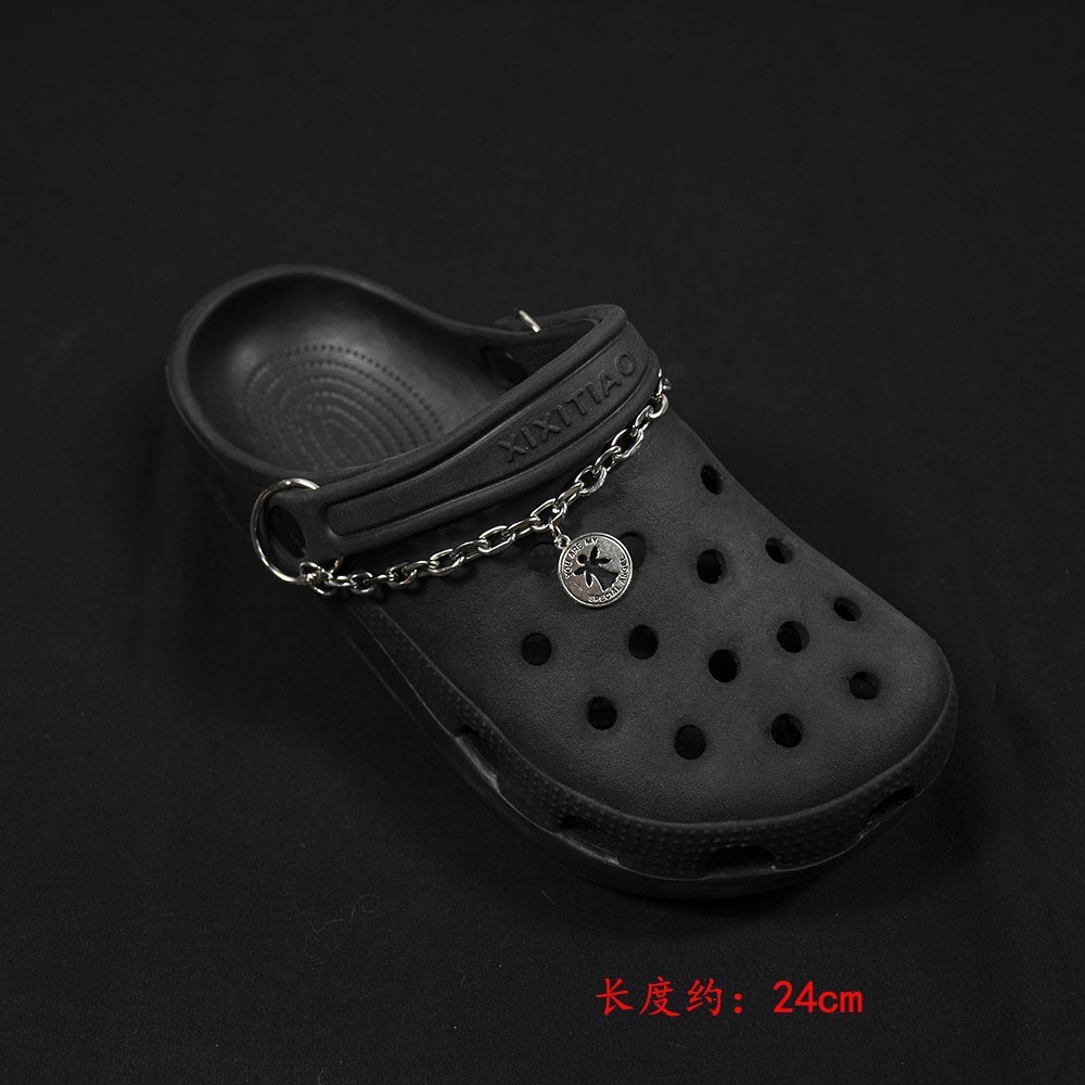 Zapatos, calzado deportivo, accesorios, punk, viento oscuro, zapatos con agujeros, hebilla, uñas de sauce, espinas, cadena de zapatos de metal hip-hop europea y americana