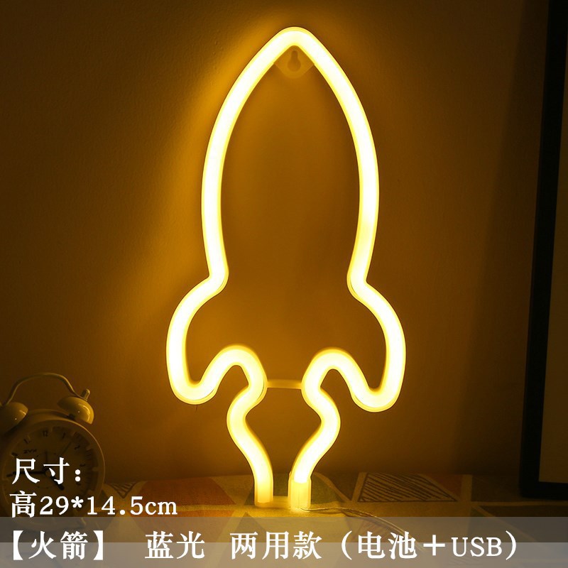 Lámpara de neón LED modelada luz nocturna dormitorio rojo en línea pared decoración lámpara de fiesta de cumpleaños atmósfera lámpara de color