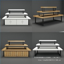 中岛展示台商场货架超市堆头促销流水台母婴文具展示台化妆品展柜