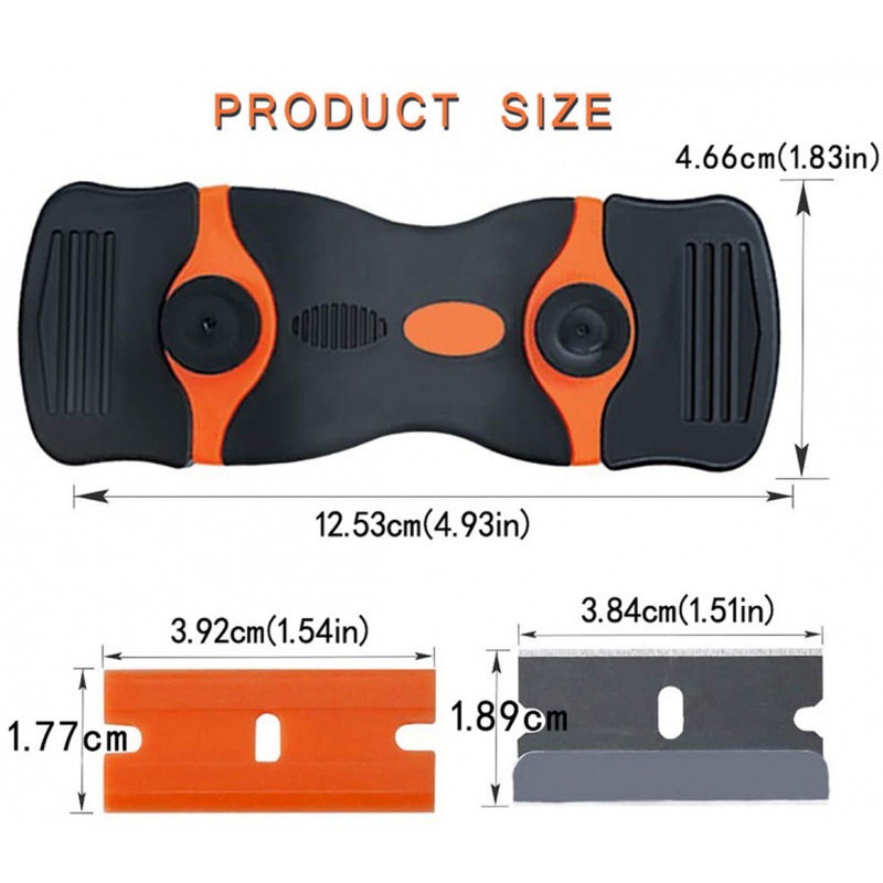 Suministro transfronterizo Herramienta de acabado de 32 piezas Etiqueta de pegamento de vidrio Hoja de limpieza de residuos de pegamento