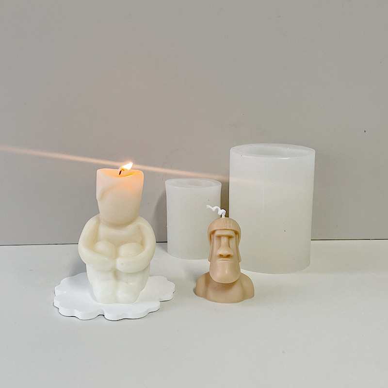 Nariz grande cabeza forma de la vela que hace el molde aromaterapia yeso chocolate epoxi silicona líquida