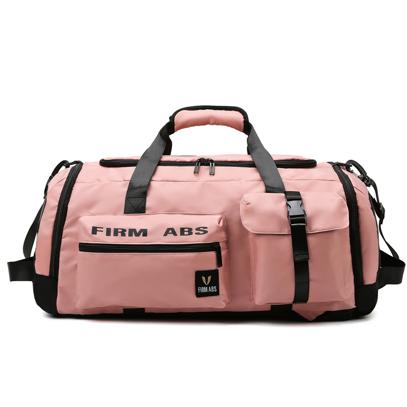 Bolso de viaje de hombro de gran capacidad para hombres y mujeres, bolsa de ejercicios de separación seca y húmeda, bolsa de hombro, bolsa de lona de mano ligera