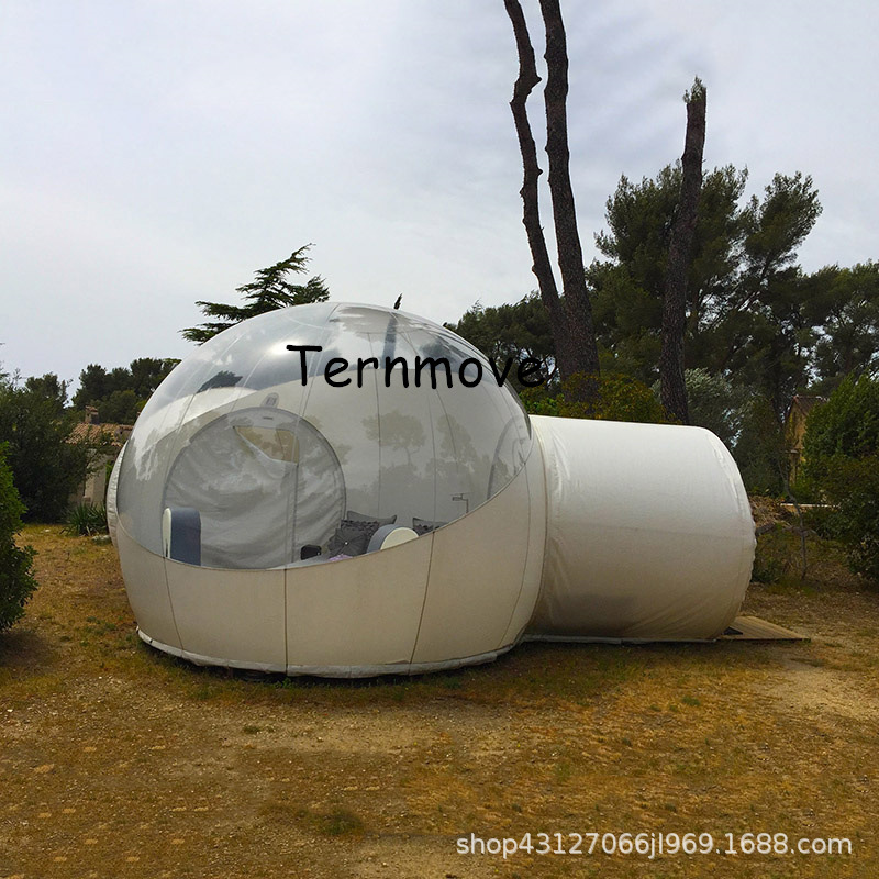 打造网红打卡景点度假酒店移动360°观景客房PVC半透明星空帐篷