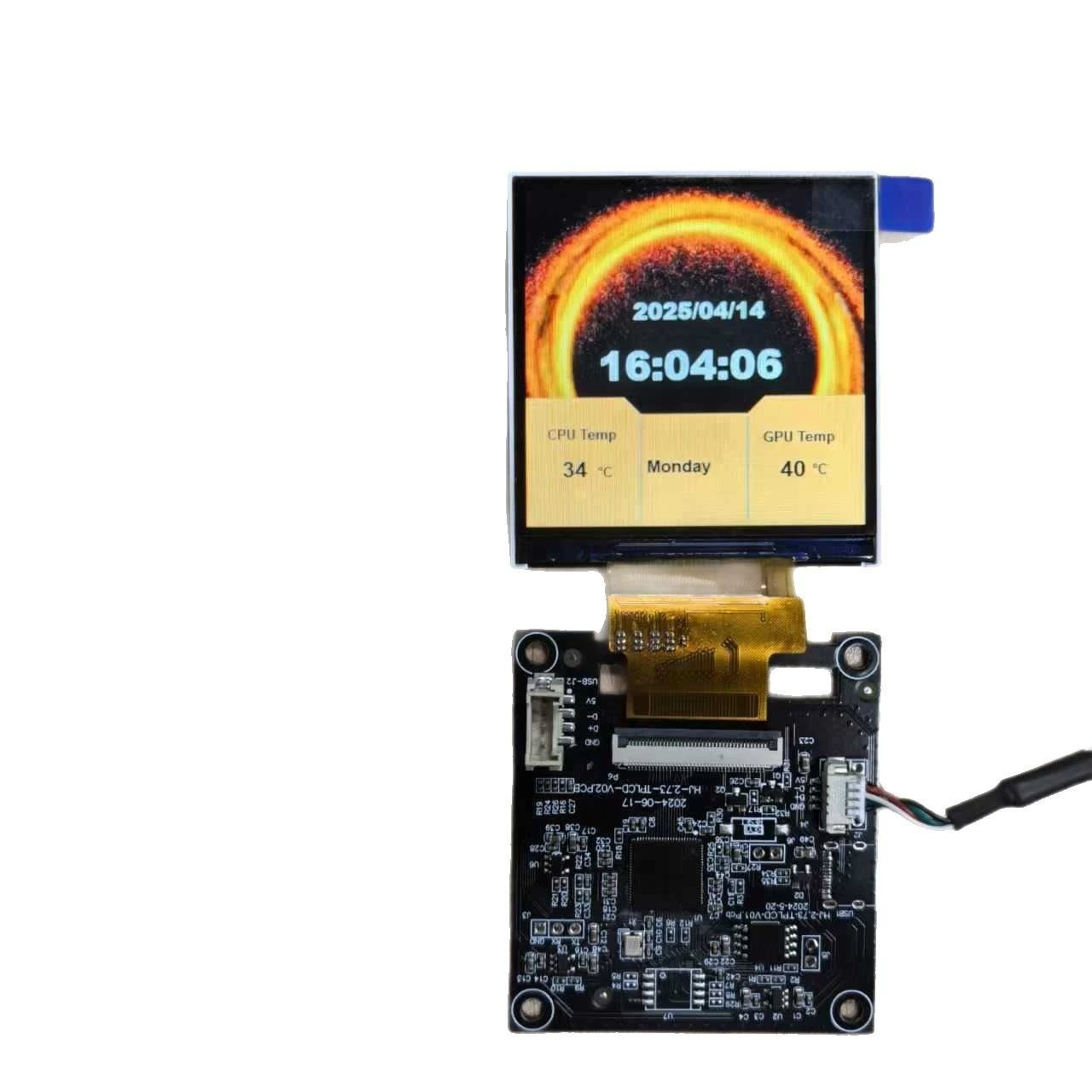 2.73-inch screen + real-time screen/video playback version of overseas computer chassis secondary screen